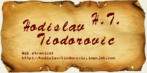Hodislav Tiodorović vizit kartica
